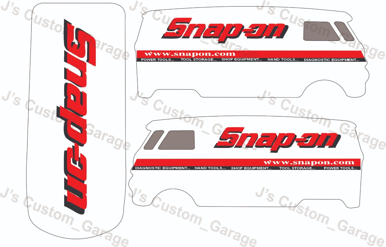Snap-On Volkswagen T1 bus 1/64 custom water slide decal For Hot Wheel
