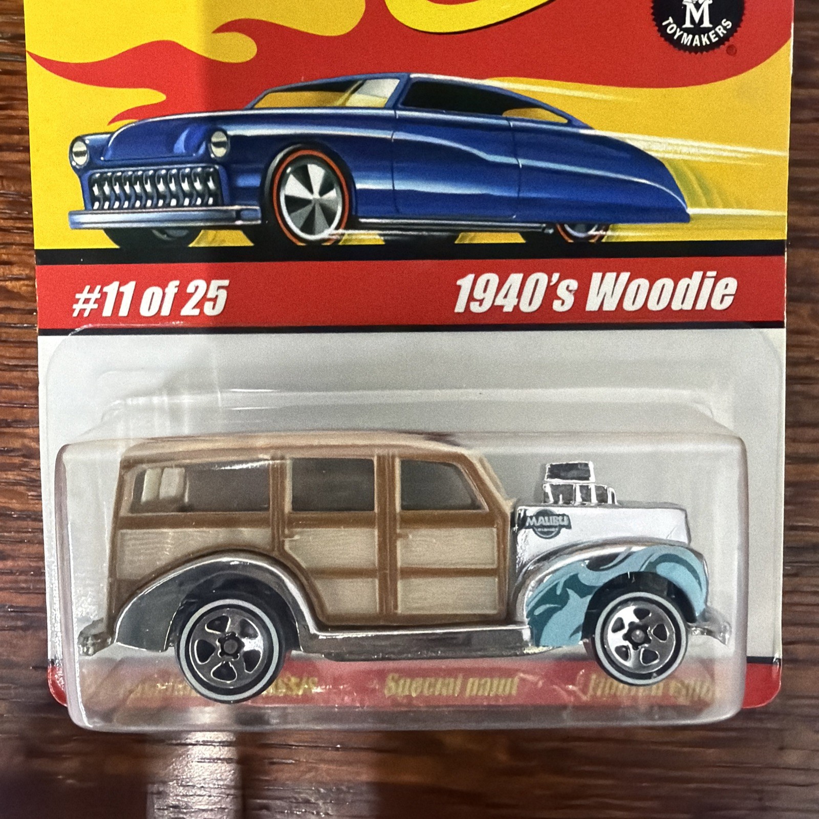 2004 HOT WHEELS CLASSICS SERIES 1 1940’S WOODIE CHROME 11/25