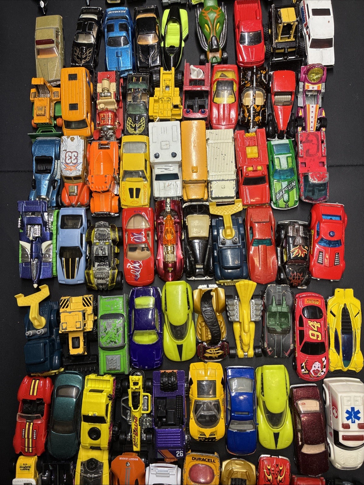 89 LOT DIECAST Metal Cars Trucks Loose Hot Wheels Matchbox Bulk Varied 80s 70s