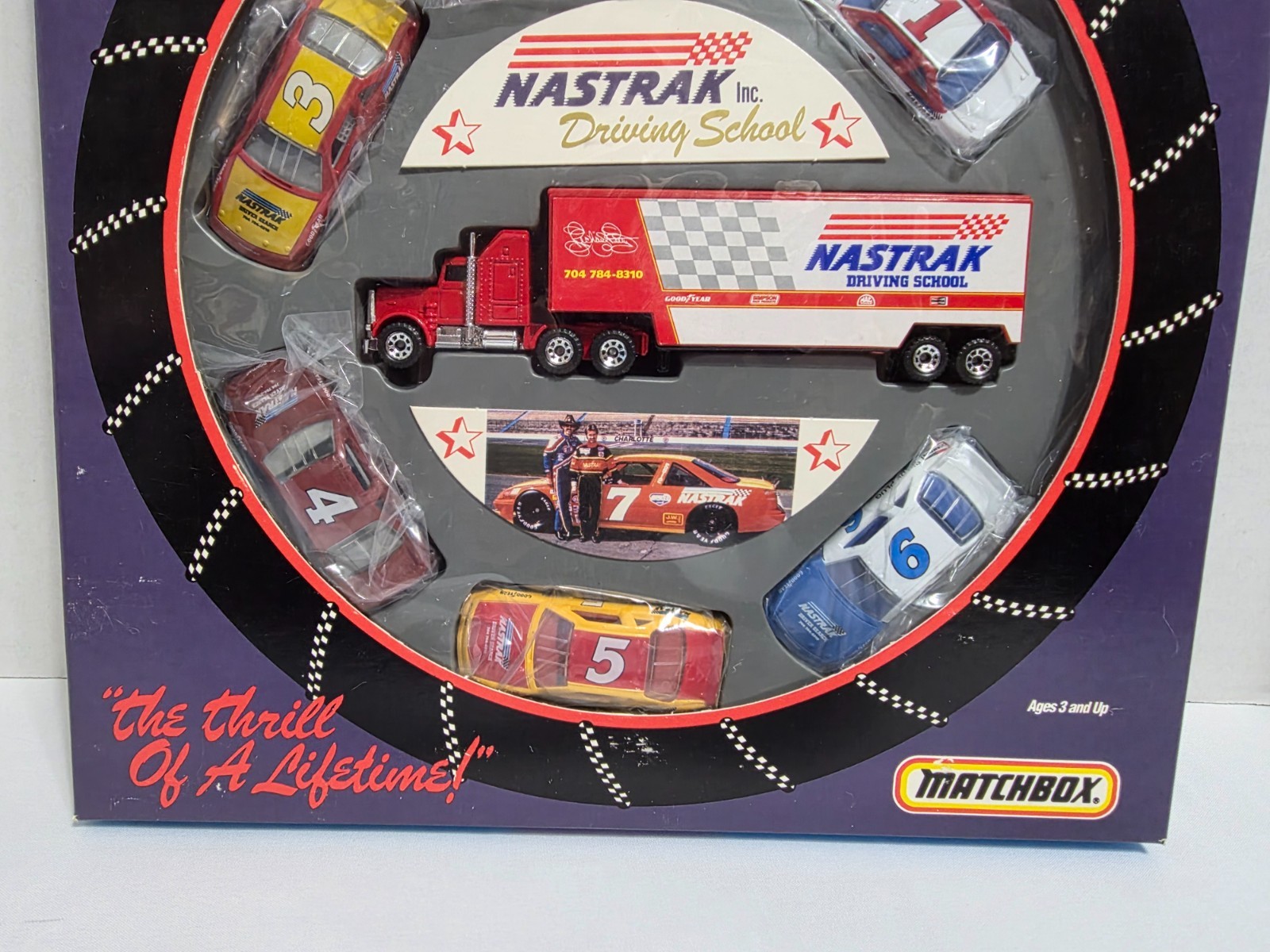 MATCHBOX RICHARD PETTY RODNEY COMBS NASTRAK DRIVING SCHOOL CAR SET 6 CAR 1 TRUCK
