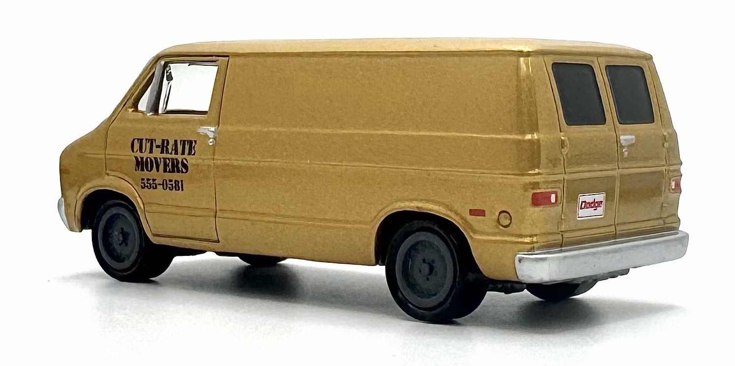 1976 Dodge Ram Van B100 3.7L Moving Van – Light Gold Poly – 1:64 Scale -MOPAR