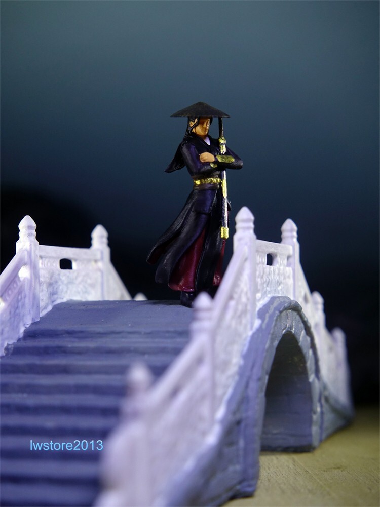 1/64 Black Swordsman Scene Props Miniatures Figures Model For Cars Vehicles Toys