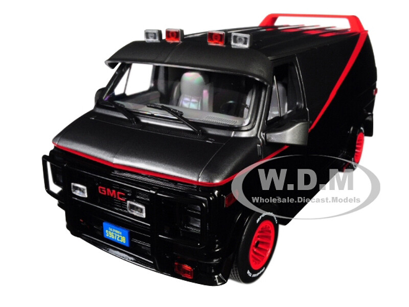 1983 GMC VANDURA BLACK & SILVER “THE A-TEAM” 1/18 DIECAST MODEL GREENLIGHT 13521