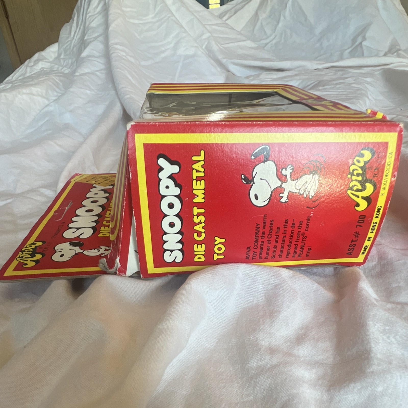 1958 Aviva Snoopy Fire Engine Diecast Metal Vehicle Peanuts Theme