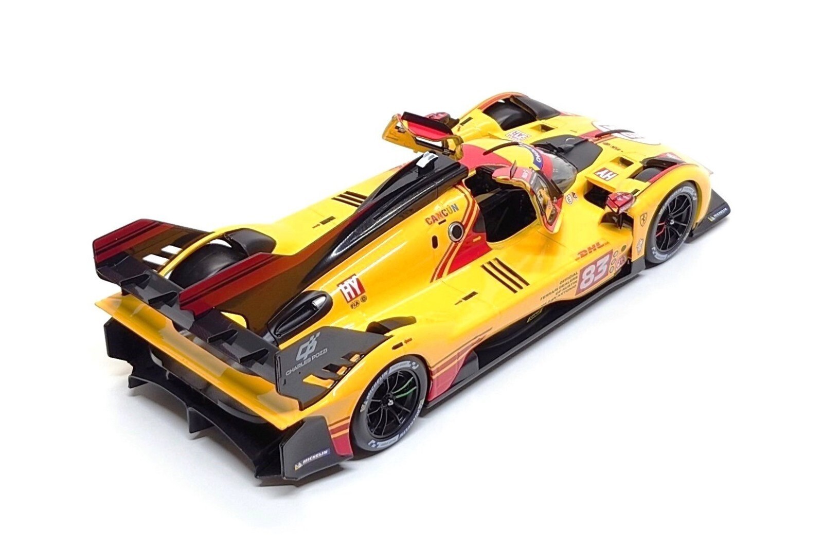 (Damaged Box) Bburago 1:18 Ferrari 499P #83 – 4th Place WEC Qatar 2024