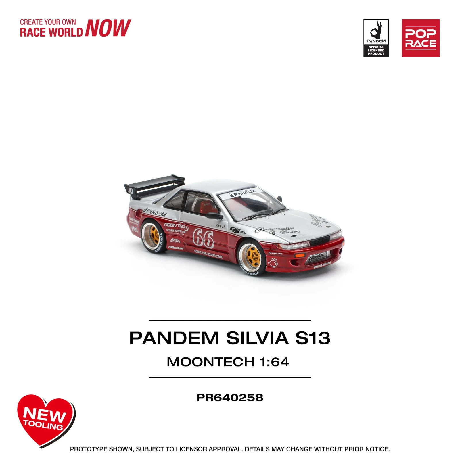POP RACE 258 – PANDEM SILVIA S13 – MOONTECH RED