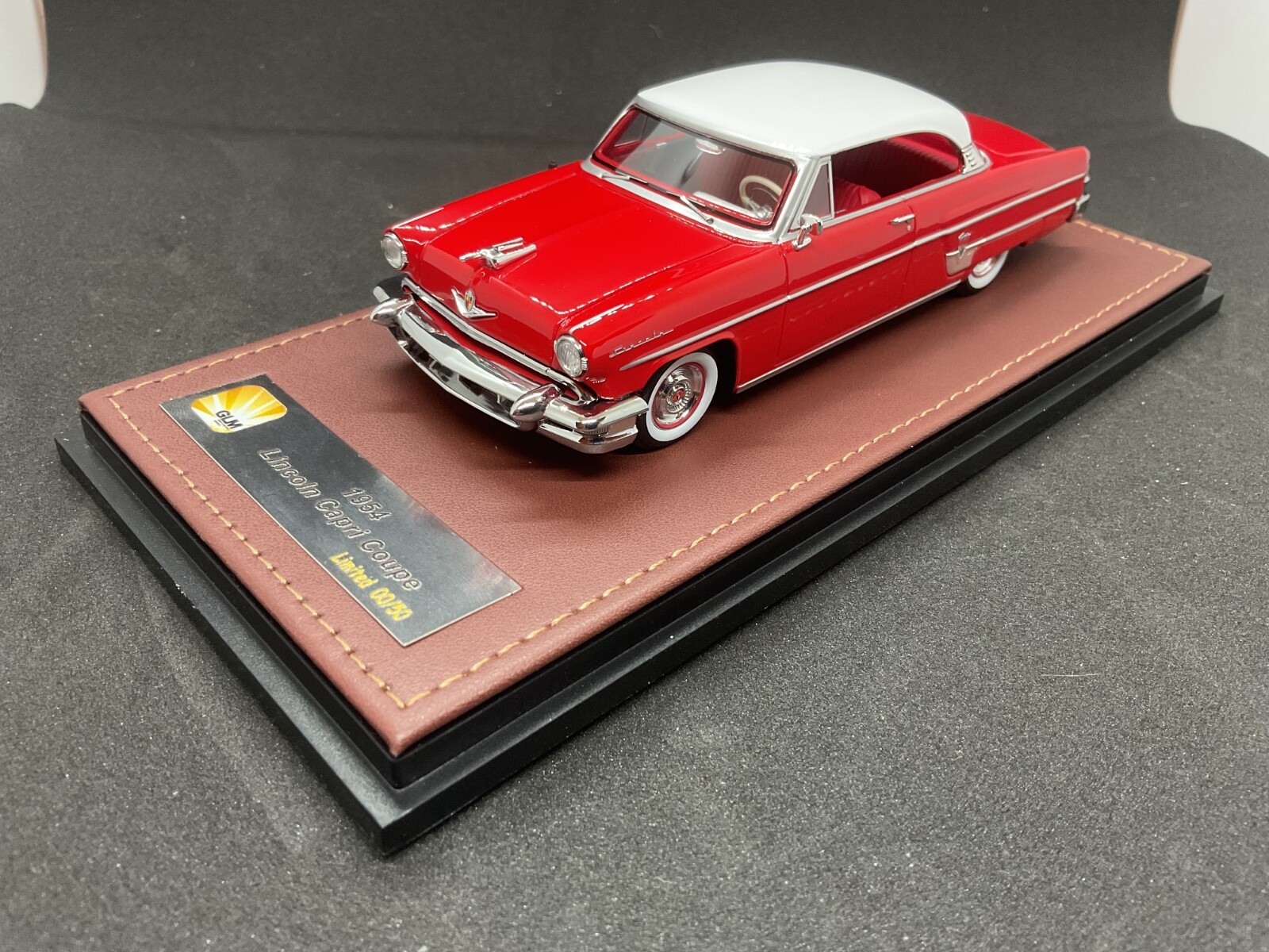 1954 Lincoln Capri 2 dr HT by GLM 1/43 Scale White over Red limited to 50 units