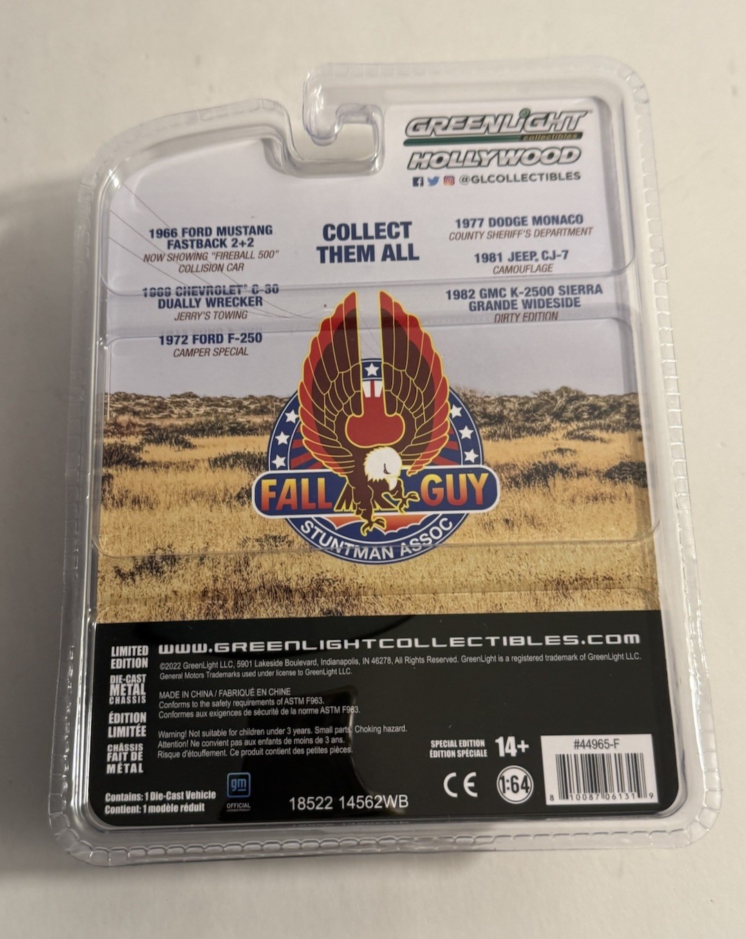 Greenlight Hollywood Series 26 Fall Guy 1982 GMC K-2500 CLEAN Pickup Truck NISP