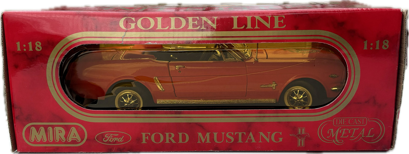 MIRA Golden Line 1:18 Ford Mustang 1964 1/2 Convertible Diecast Car w Box