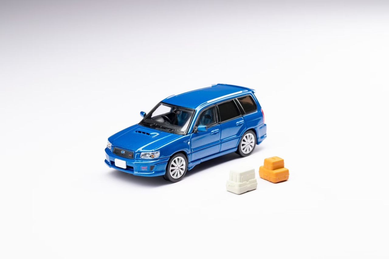 SUBARU FORESTER STI BLUE W/ ACCESSORIES 1/64 DIECAST CAR MODEL BY MODELMODEL MM