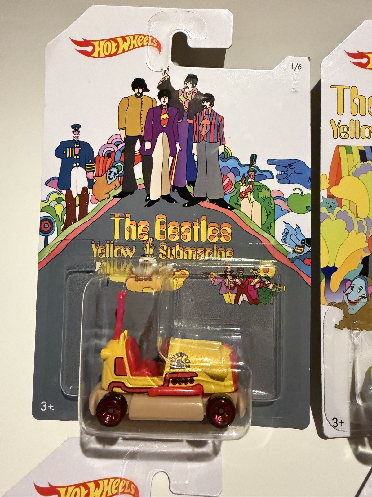 Hot Wheels 50th Anniversary The Beatles Yellow Submarine Full Set Of 6