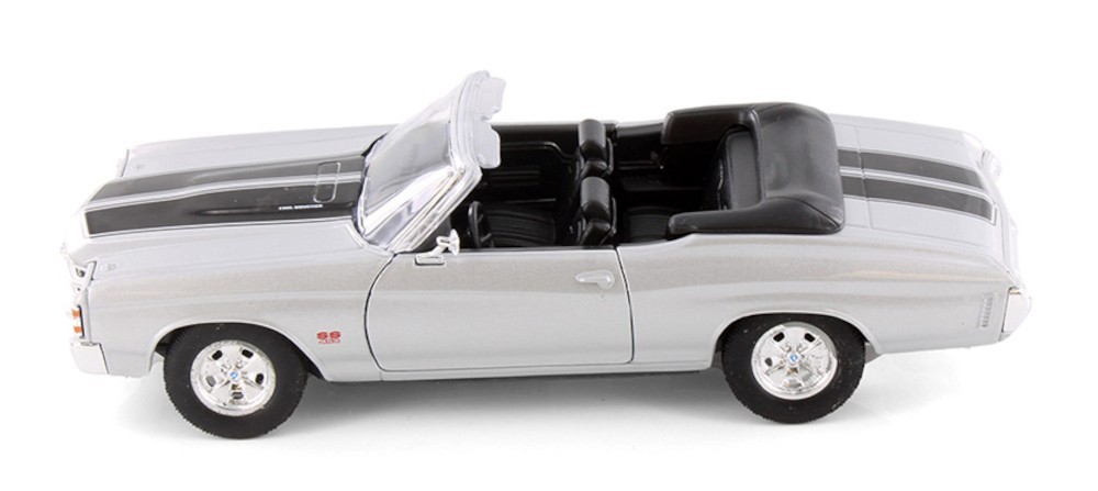 1971 Chevrolet Chevelle SS 454 1/24 Scale Diecast Model by Welly – SILVER