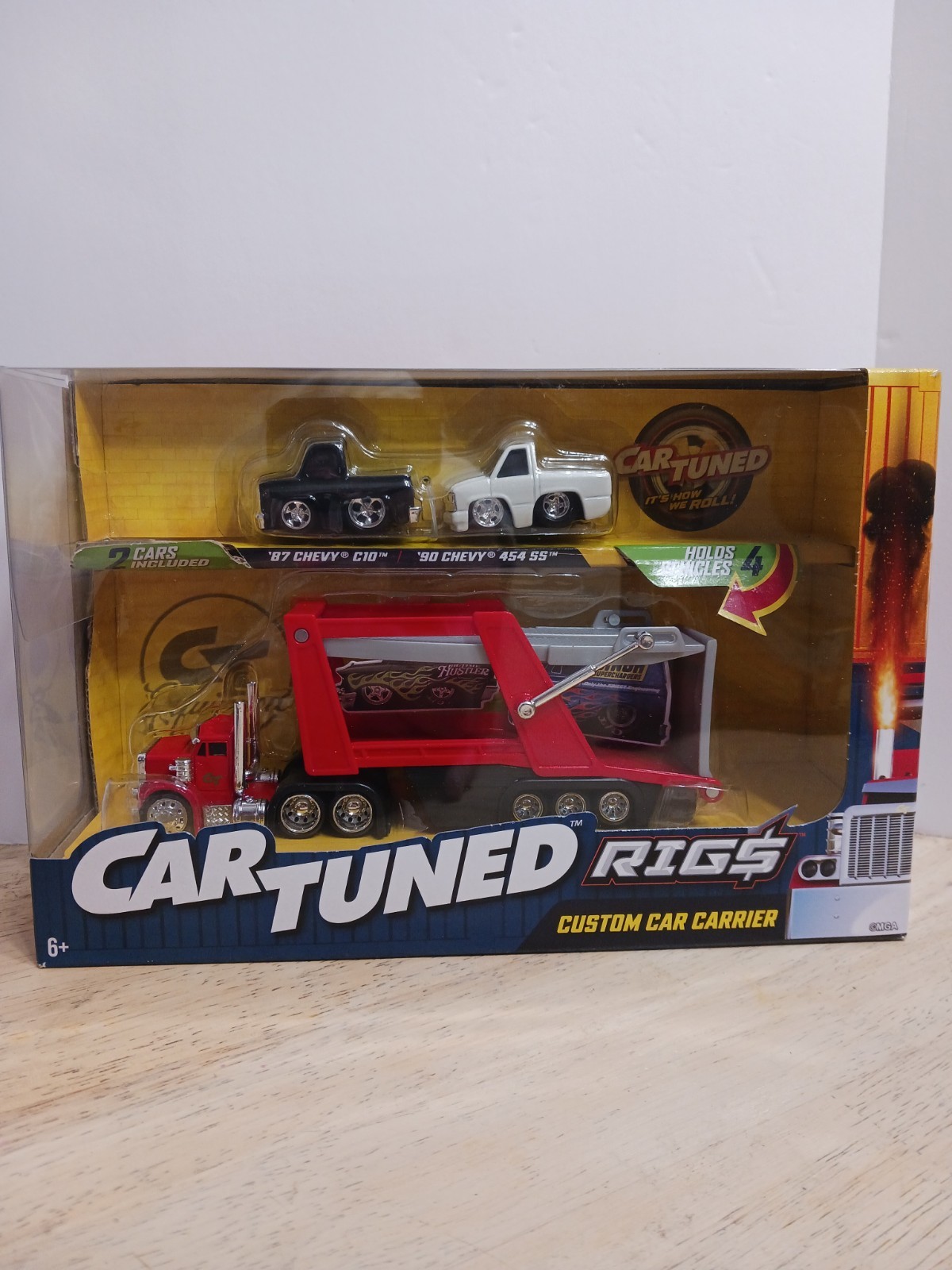 Car Tuned ’87 Chevy C10 Custom Shop-Rigs Car Carrier-3 Pack Series 4-Lot