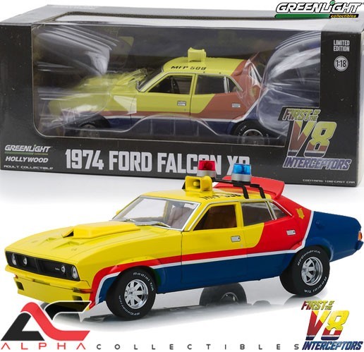 GREENLIGHT 13574 1:18 1974 FORD FALCON XB 4-DOOR SEDAN M.F.O. – YELLOW