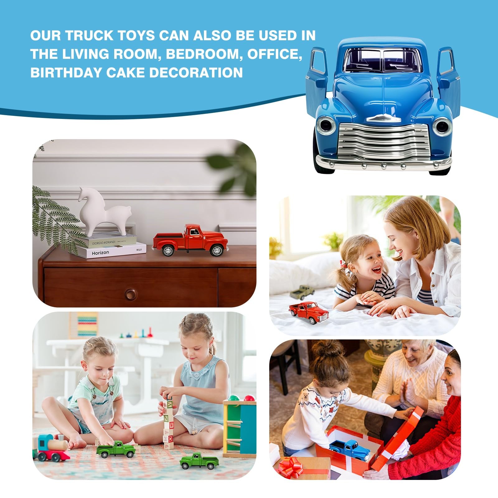 Little Blue Truck Toy for Toddlers 2 3 4 5 6 7 8 Year Old Boys Girls,1:32 All…