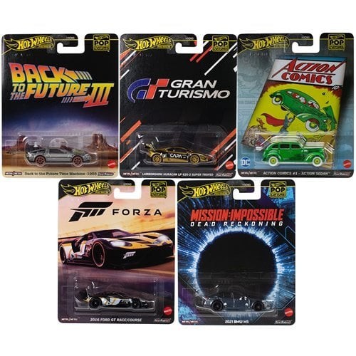 Hot Wheels Premium 2025 Pop Culture L Case, Set of 5 Cars, 1:64 HXD63-956L-6B