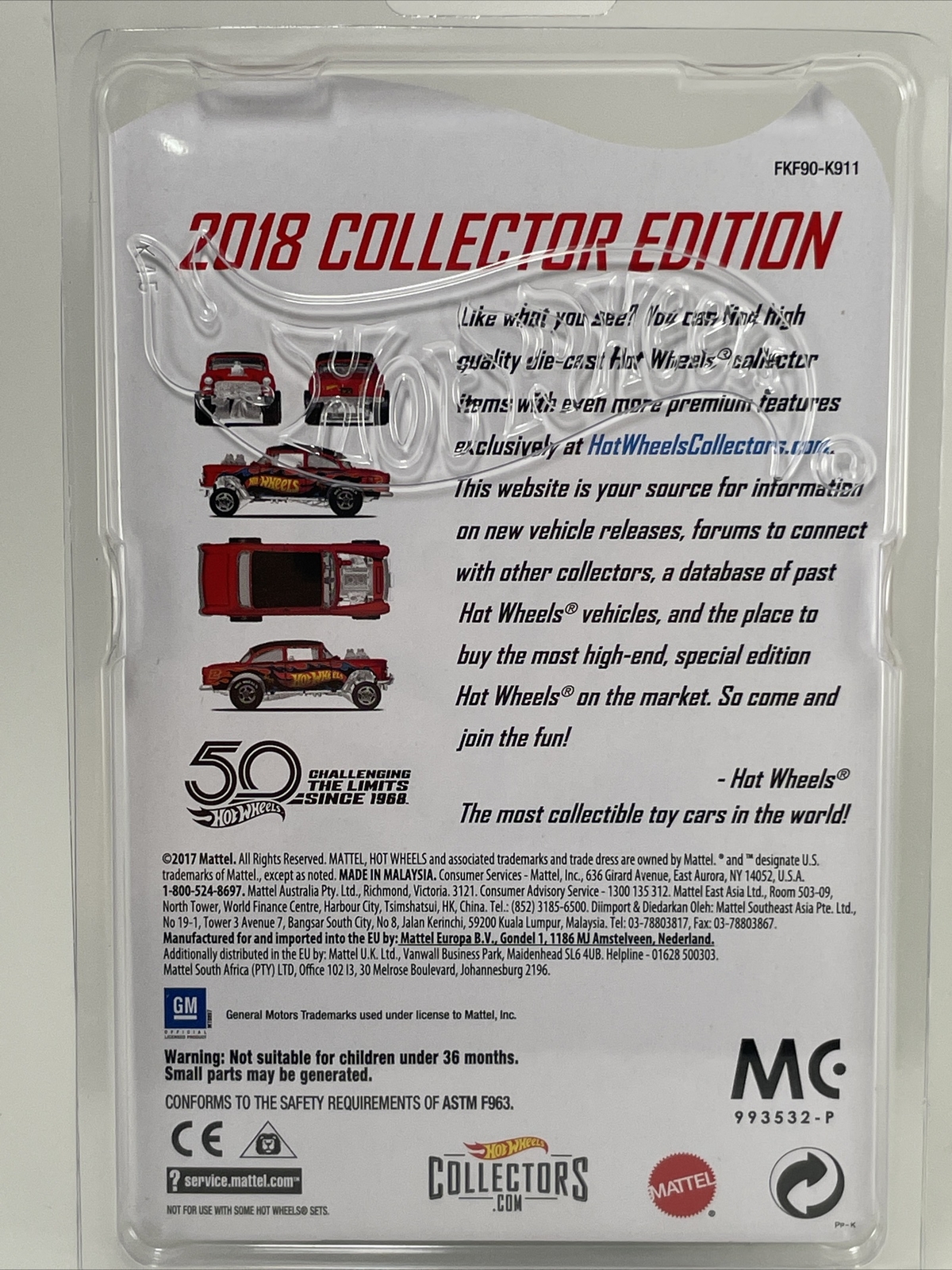 🚨2018 Hot Wheels Kmart Mail In 55 Chevy BEL AIR GASSER Red Real Riders🚨