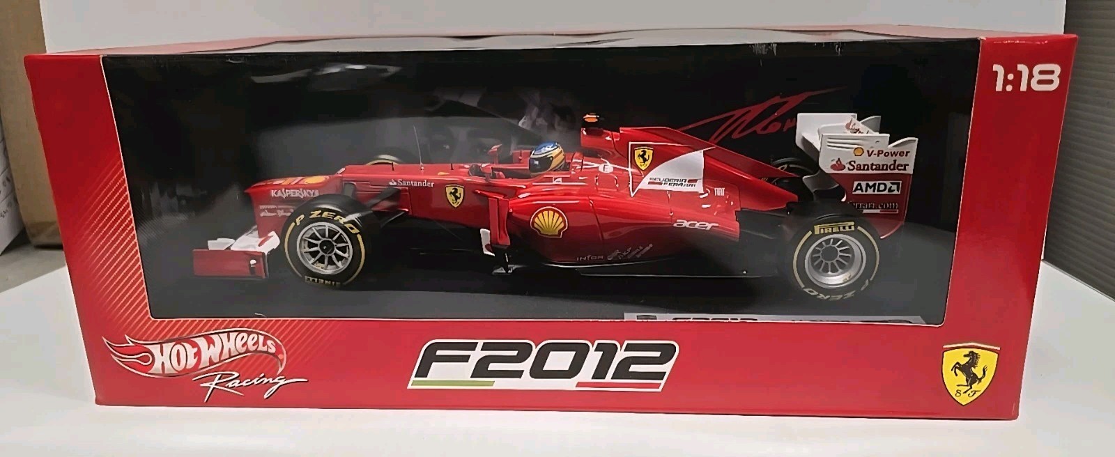 Hot Wheels Racing 1:18 Ferrari Formula 1 F. Alonso F2012 New Sealed X5520