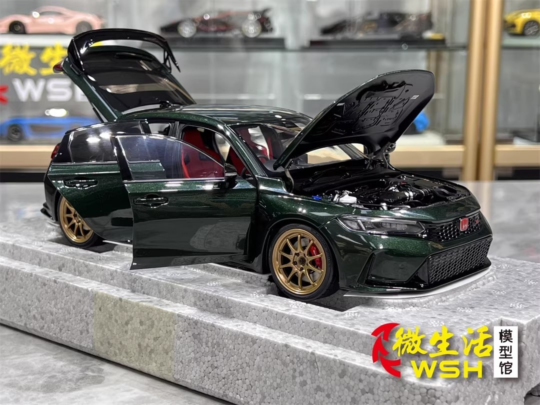MotorHelix 1/18 Honda Civic Type R FL5 Alloy Display Model Car Green / Magic