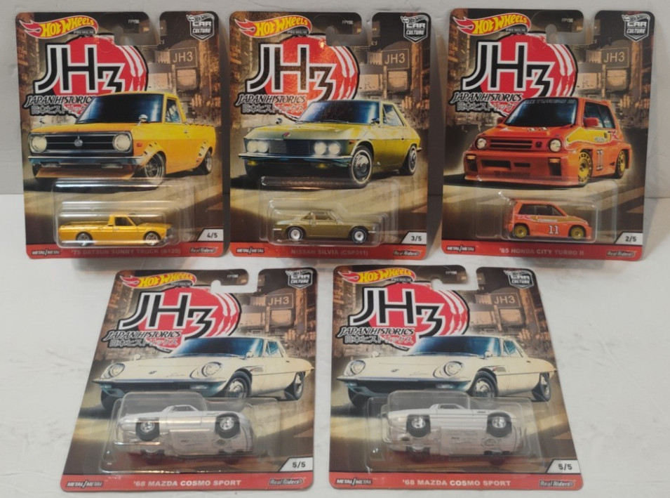 2019 Hot Wheels Premium Car Culture Japan Historics 3 (5) Cars #2,#3,#4,(2)#5