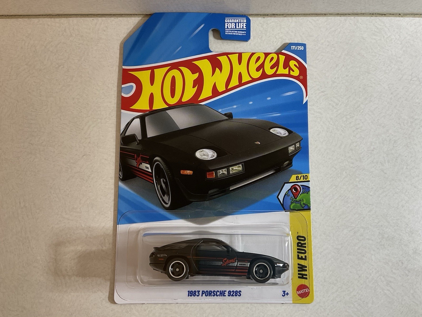 2026 Hot Wheels 1983 Porsche 928S (171/250) BLACK — HW Euro #8/10