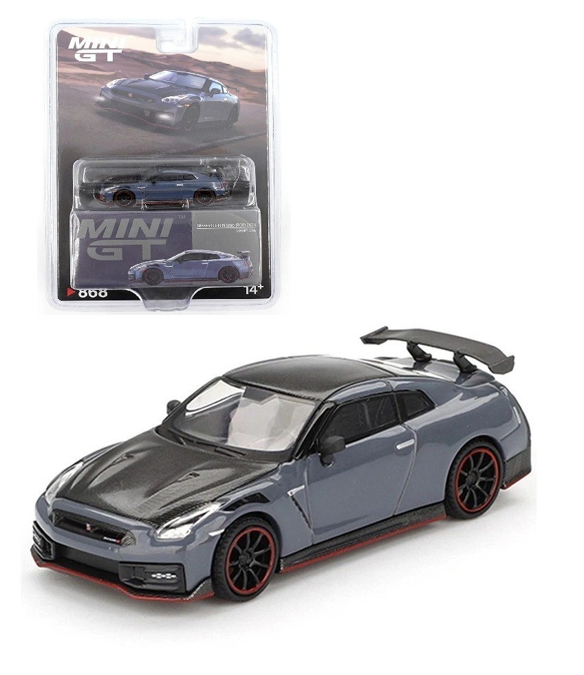 Mini GT Nissan GT-R Nismo 2024 NISMO Stealth Gray 1:64 Scale Model MGT00868-1H