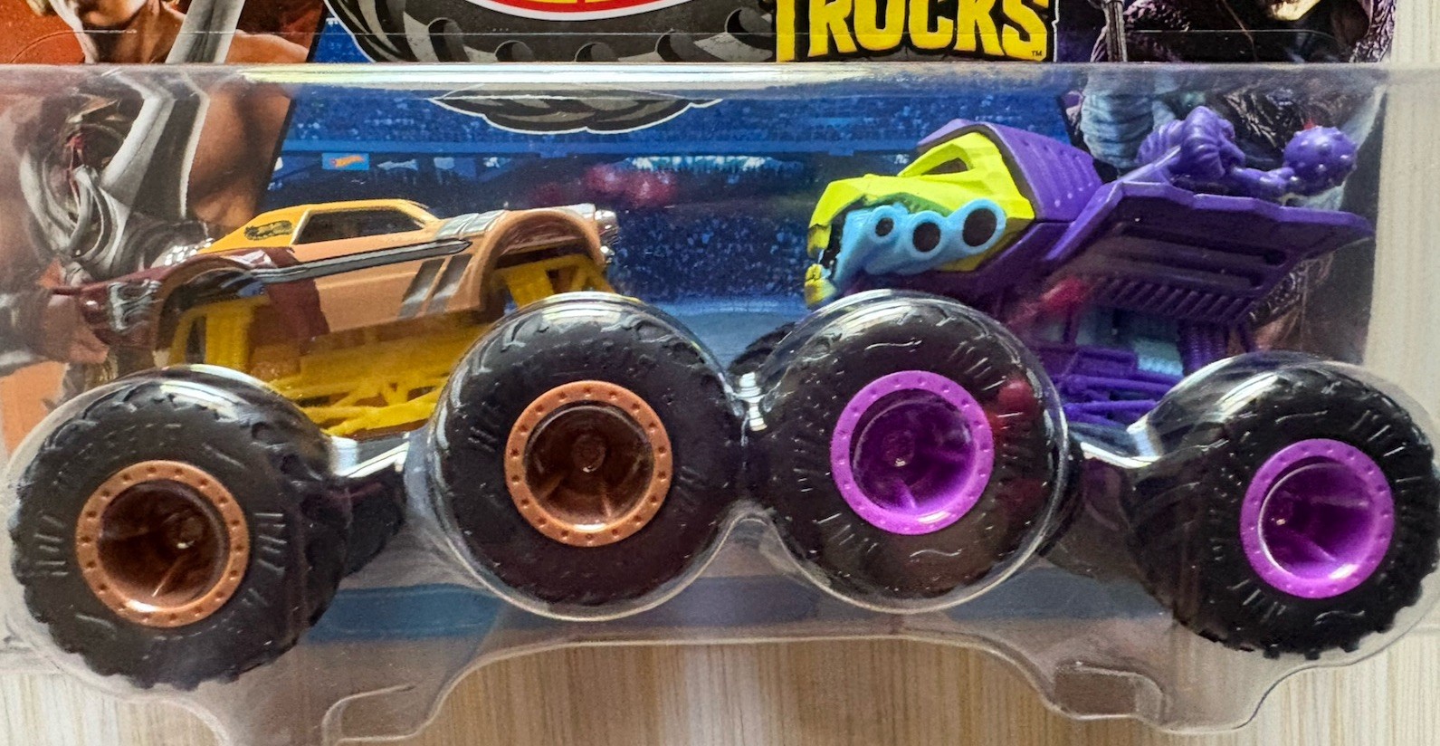 2026 Hotwheels Monster Trucks 2 Pack He-Man & Skeletor MOTU Series NEW