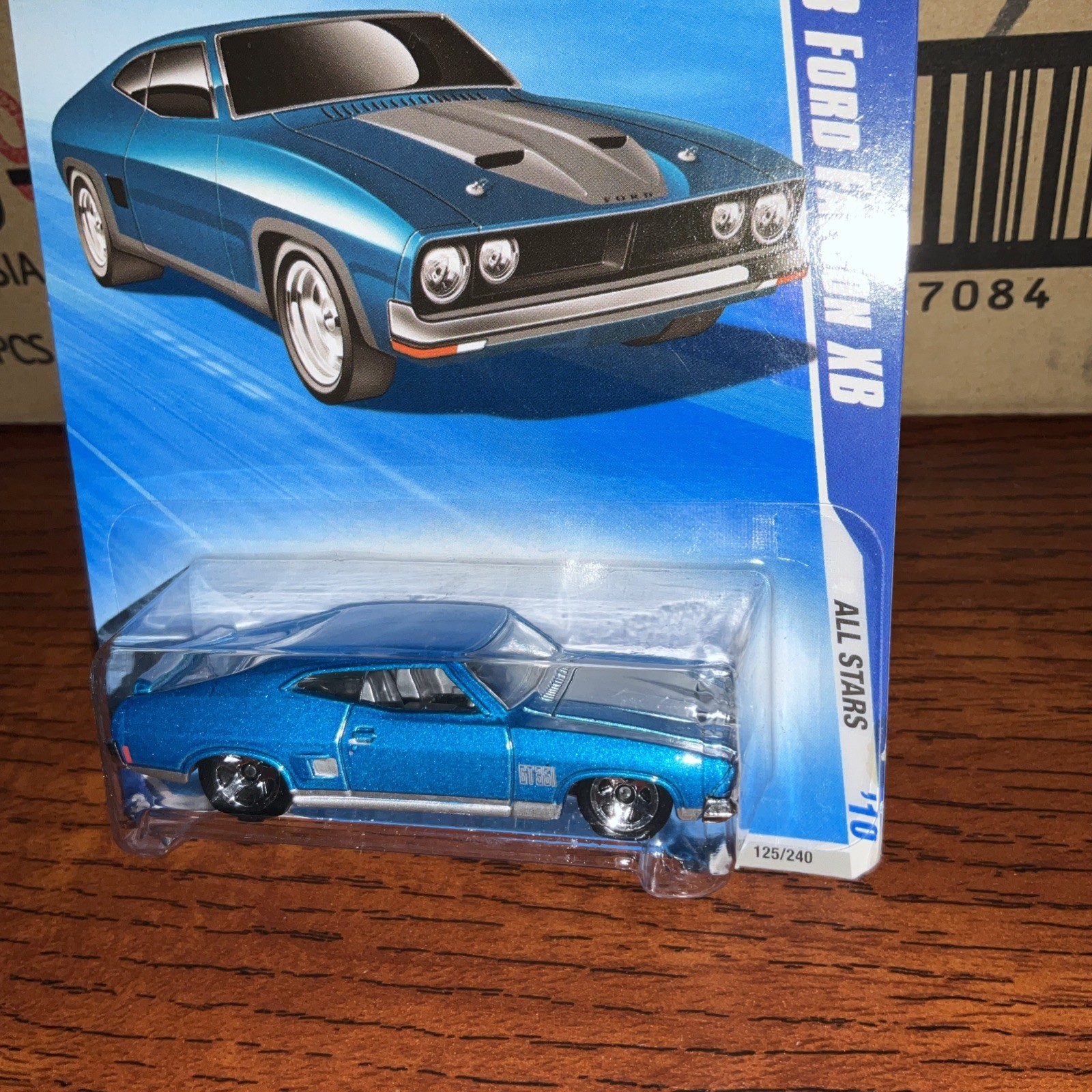 2010 Hot Wheels All Stars 1973 ’73 Ford Falcon XB Blue 125 Die Cast 1:64