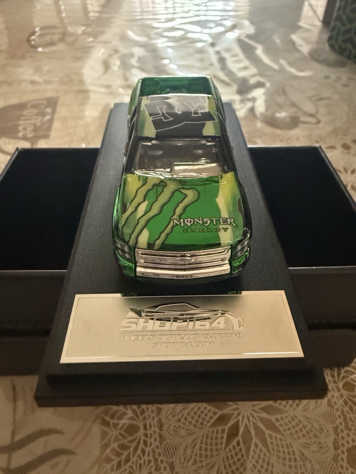 Shop164 1:64 Diecast Pickup Truck Green Black Monster Energy Custom