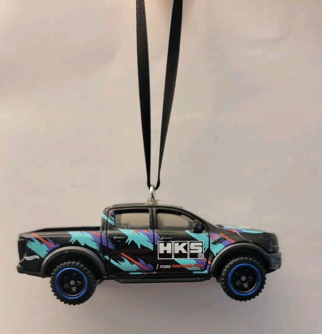 19 Ford Ranger Raptor Custom Christmas Car Ornament 1/64 Die-cast Black