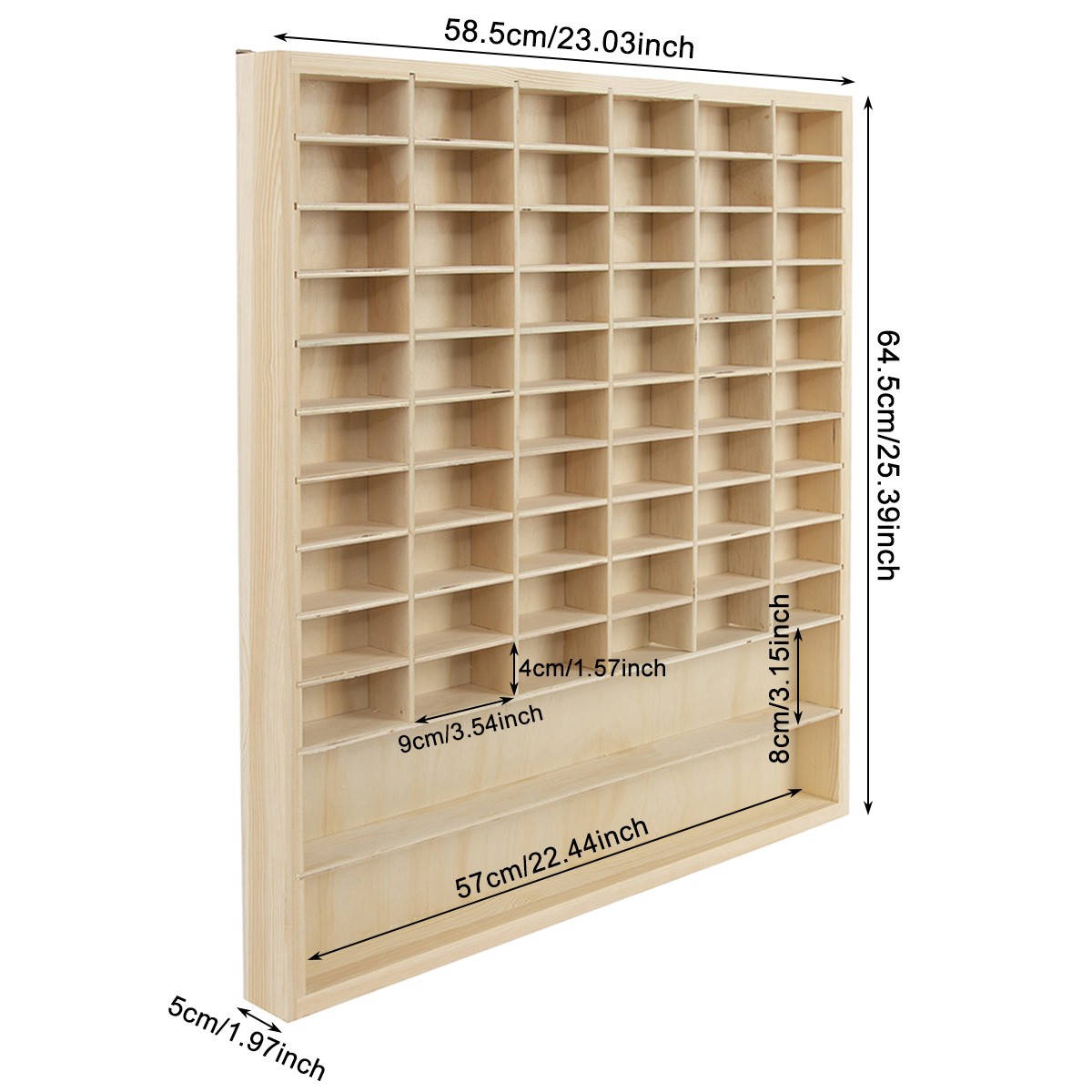 60/62/80 Grid 1:64 Toy Car Model Display Storage Case Wood Shelf Show Collection
