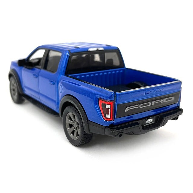 5436) Kinsmart 2022 Ford F-150 Raptor 1:46 Diecast Truck 5 inch Blue color.