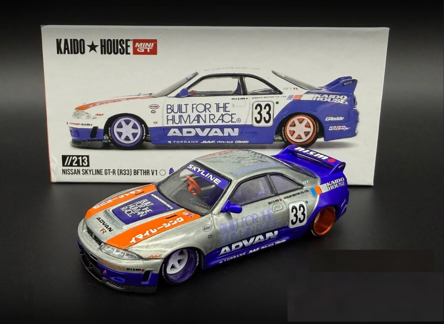 Chase! Kaido House x Mini GT 1:64 Nissan Skyline GT-R (R33) BFTHR V1 KHMG213