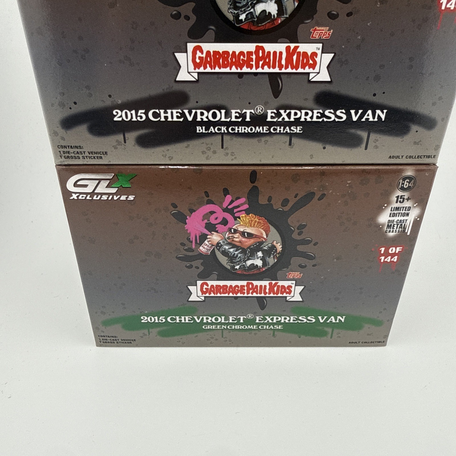 2026 SDCC EXCLUSIVE GREENLIGHT TOPPS GARBAGE PAIL KIDS Metallic Chase CHEVY Set