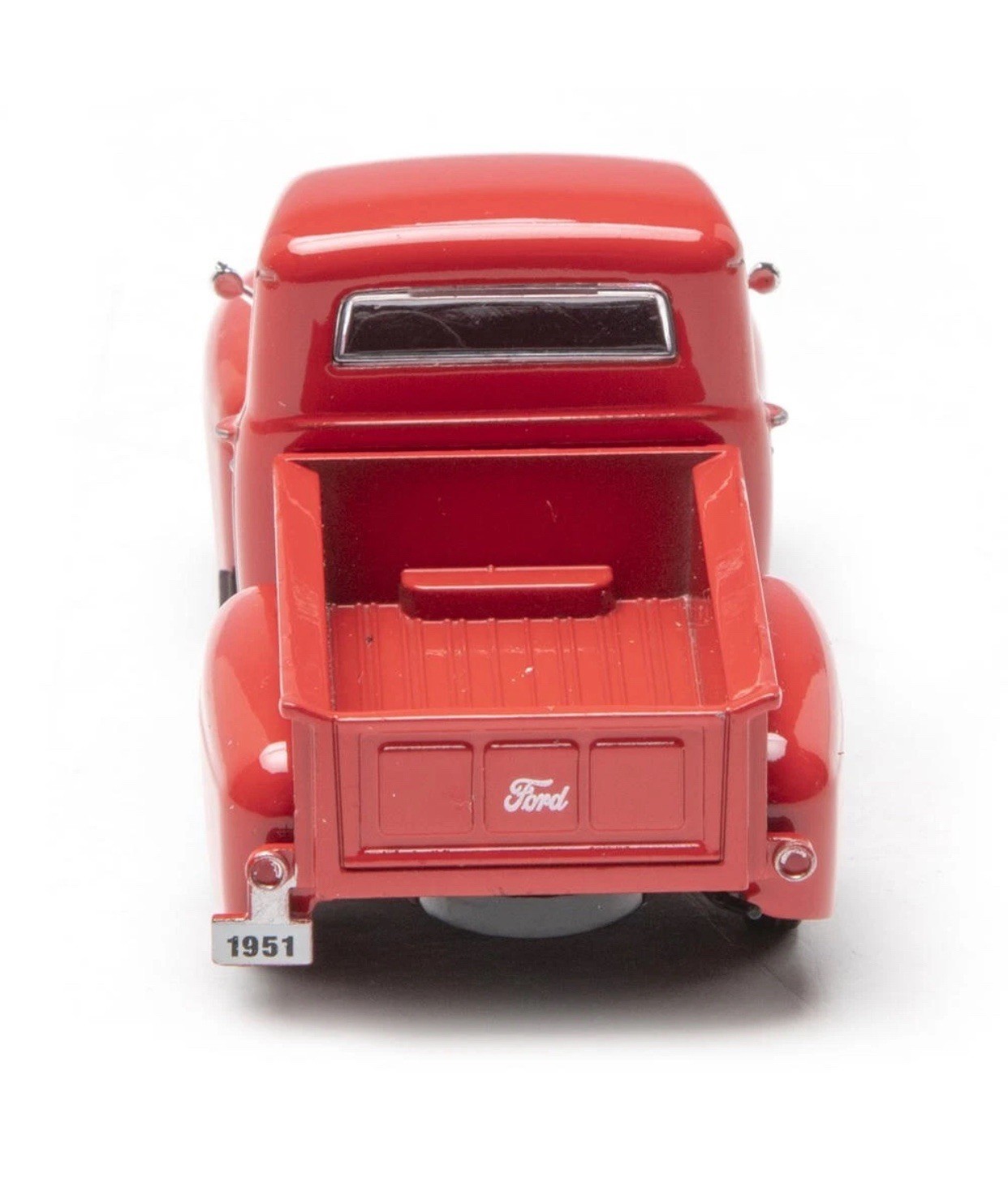 1951 FORD F-1 PICKUP RED W/ CHROME RIMS DIE CAST 1:48 O Scale Car Vehicle