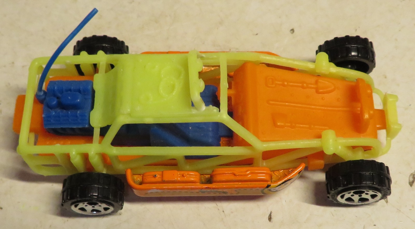 Matchbox Dune Buggy 1998 1:61 Die Cast & Plastic Fluorescent Orange Yellow Rail