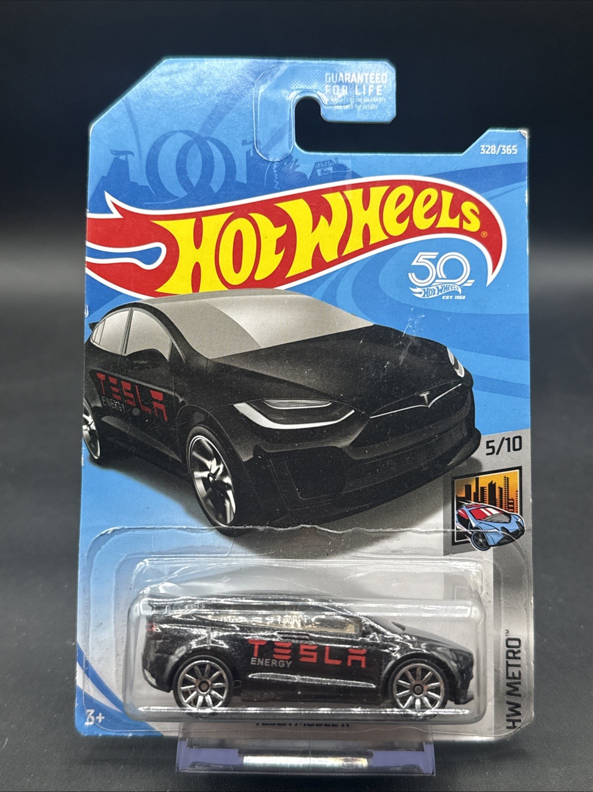 2017 Hot Wheels BLACK TESLA MODEL X 328/365 HW Metro