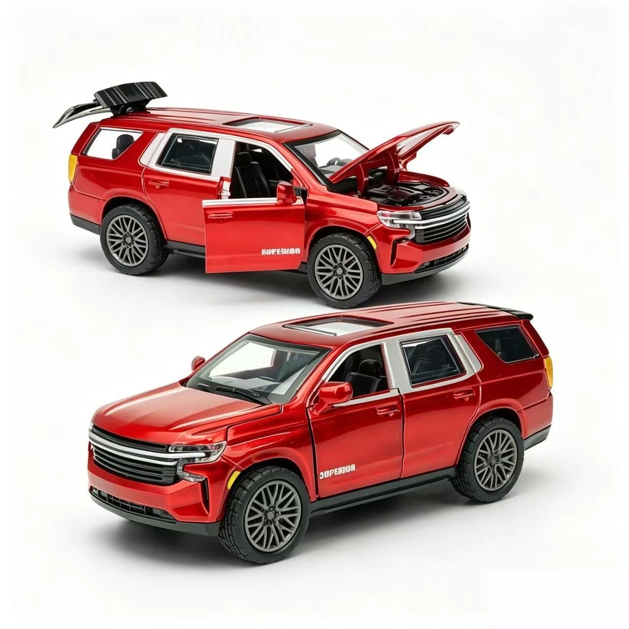 Alloy Diecast Pullback Toy Car with Opening Doors Collectible Model for Kids