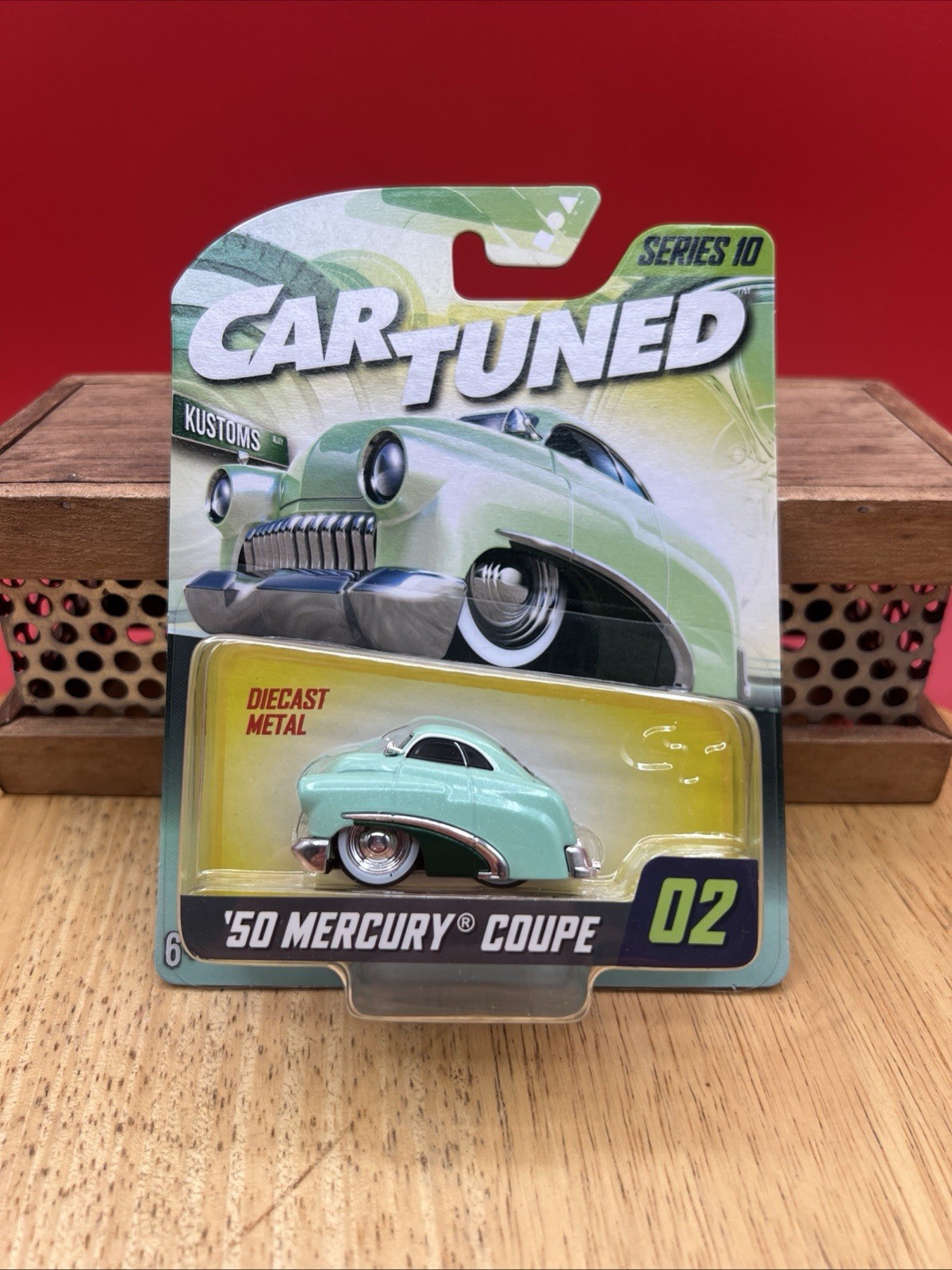 CarTuned Series 10 ’50 Mercury Coupe Diecast Metal Car Light Green Kustoms 🛞🛞