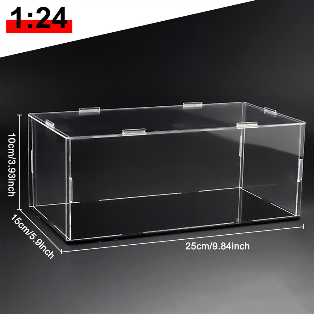 Acrylic Model Car Display Case 1:24 Display Box for Vehicle Dustproof Showcase