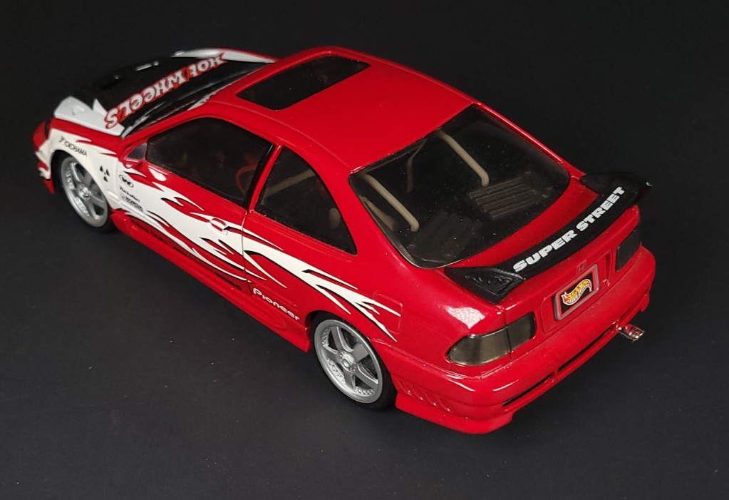 Hot Wheels No Box Honda Civic Si red Super Street 1/18
