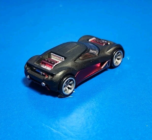 Hot wheels Mitsubishi Double Shotz Black And Red With Clear Glass Scale 1:64
