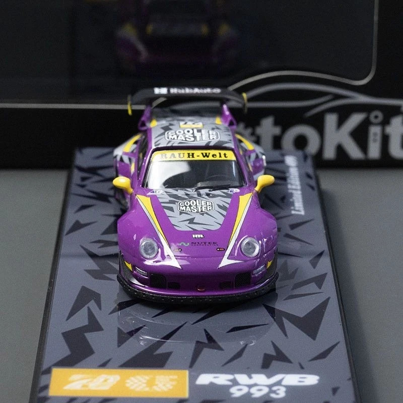 PORSCHE RWB 993 OLD ALTAR LIVERY PURPLE 1/64 DIECAST CAR MODEL BY MOTOKIT MK