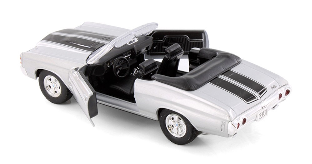 1971 Chevrolet Chevelle SS 454 1/24 Scale Diecast Model by Welly – SILVER