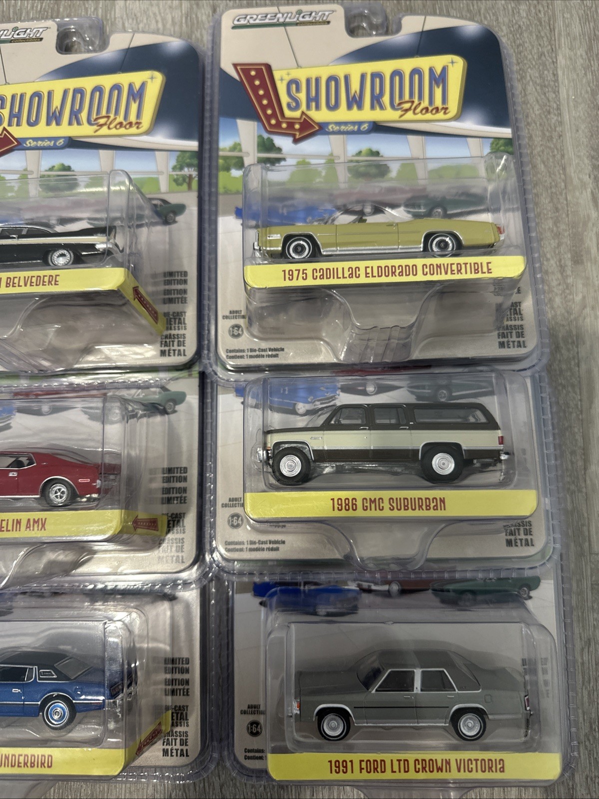 Showroom Floor Series 6 SET OF 6 Diecast 1:64 Scale Models Greenlight Chase RARE