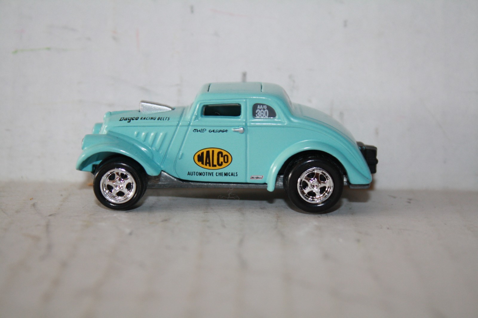 1933 WILLYS COUPE MALCO GASSER RACE CAR DIECAST-1/64-GOOD-BLUE-LOOSE-JOHNNY LIGH