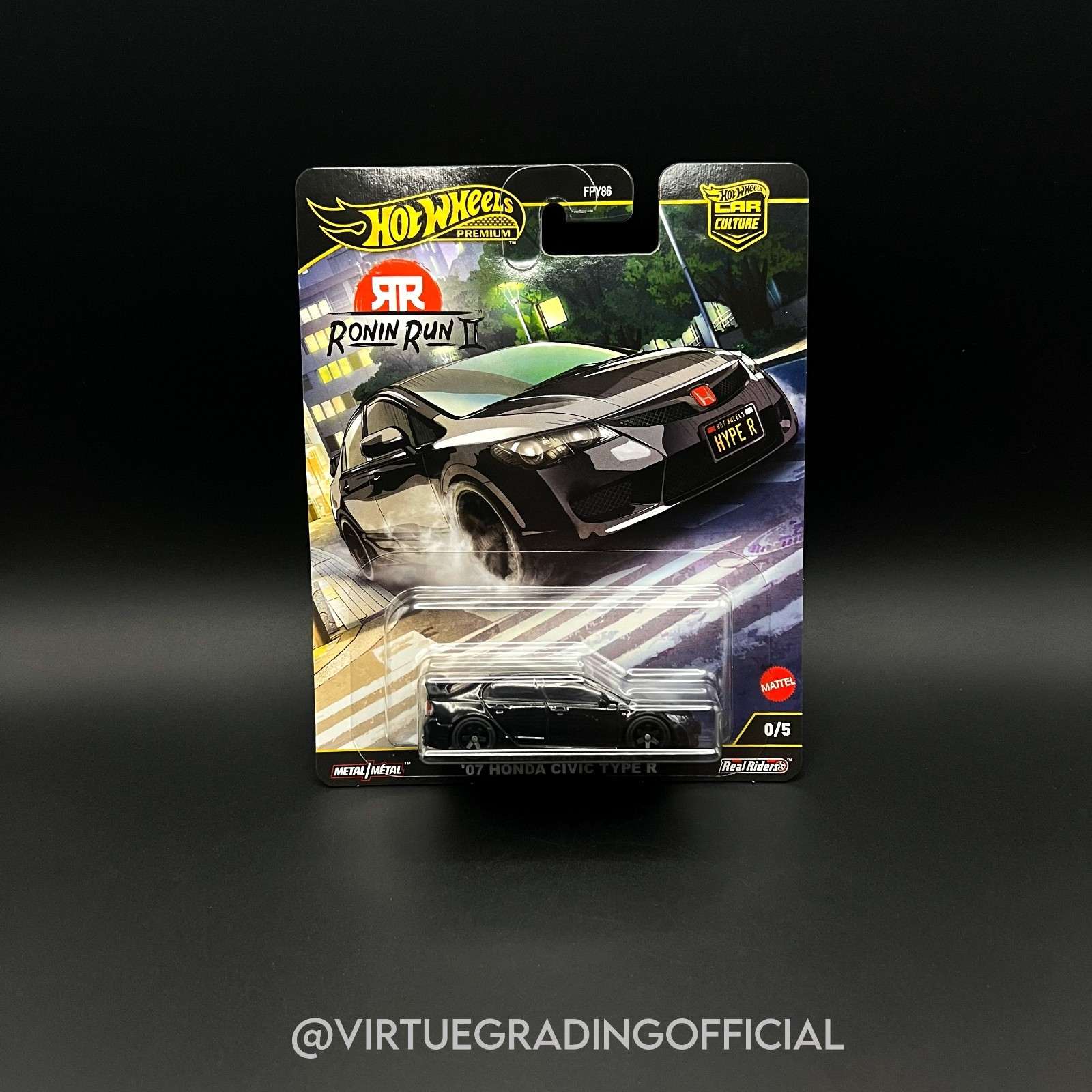 Hot Wheels Graded (CHASE) 9.75 MINT | 07 HONDA CIVIC TYPE R | RONIN RUN II
