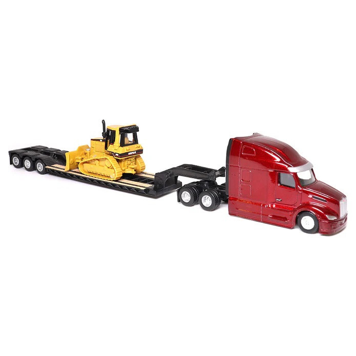 Diecast Masters Peterbilt 579 Tractor Trailer & CAT D5M Dozer 1:87 Model 84419