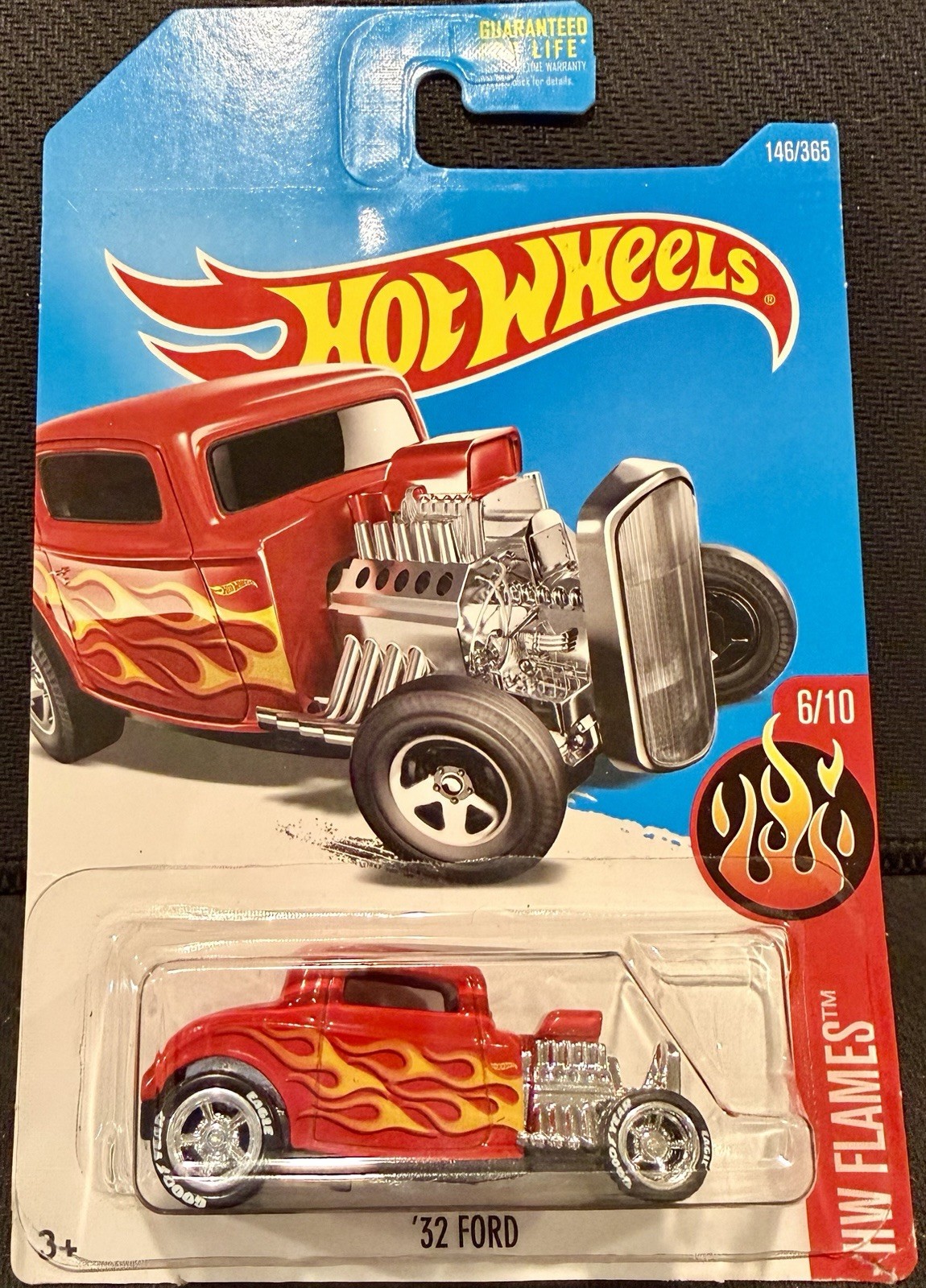 Hot Wheels ‘32 Ford HW Flames CUSTOM Wheel & Tire Real Riders
