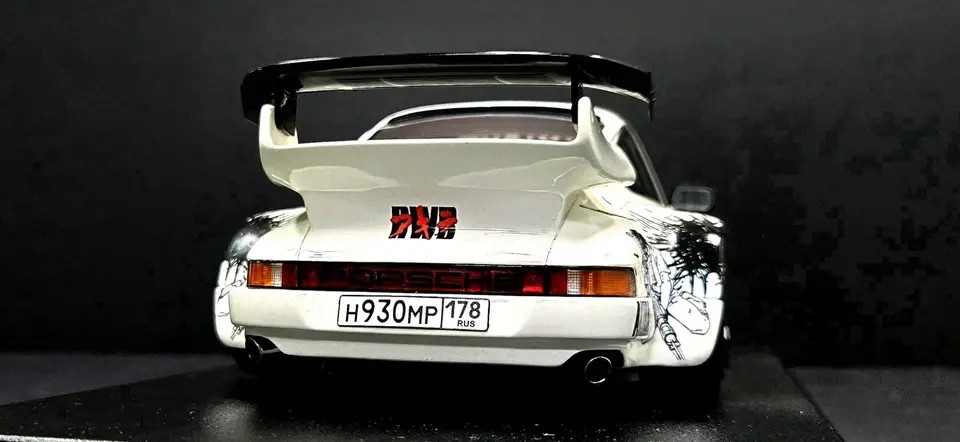 2024 Porsche 911 RWB Akira Glacier White in 1:18 scale by GT Spirit
